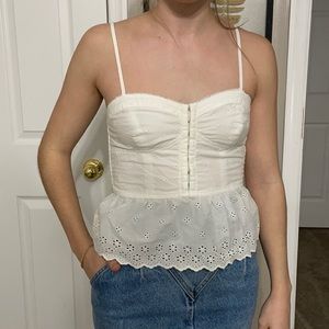 American Eagle Peplum top with detailing